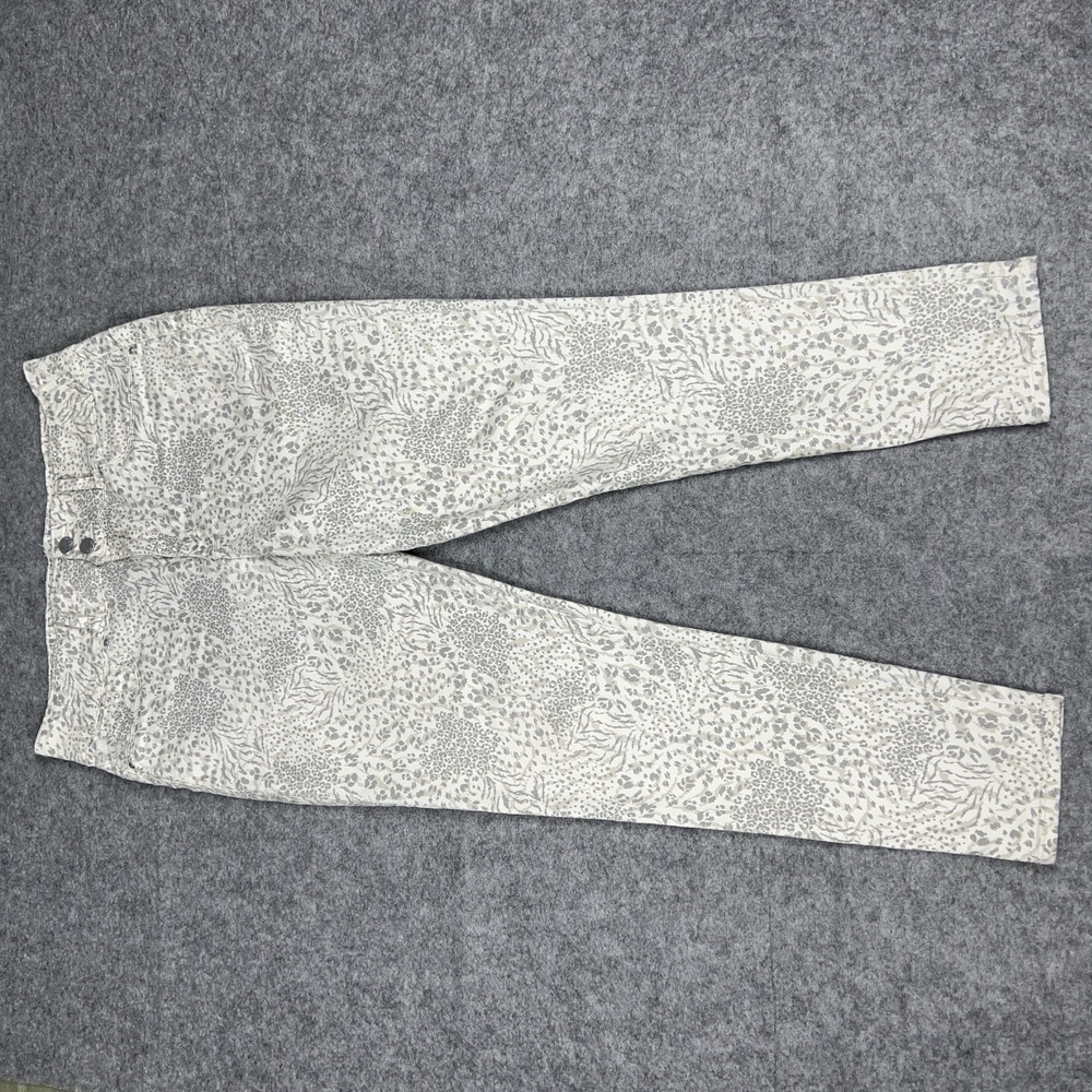 Seven7 Jeans Womens 14 Ivory Animal Print High Rise Curvy‎ Legging Stretch Denim